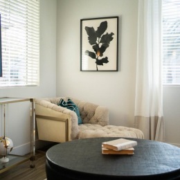 living room with furniture and windows